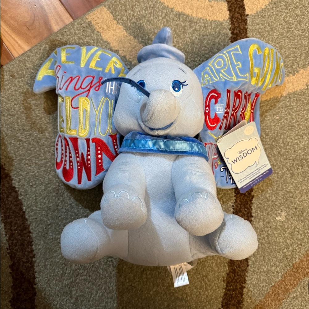 Disney Dumbo Plush with Blue and Red Accents